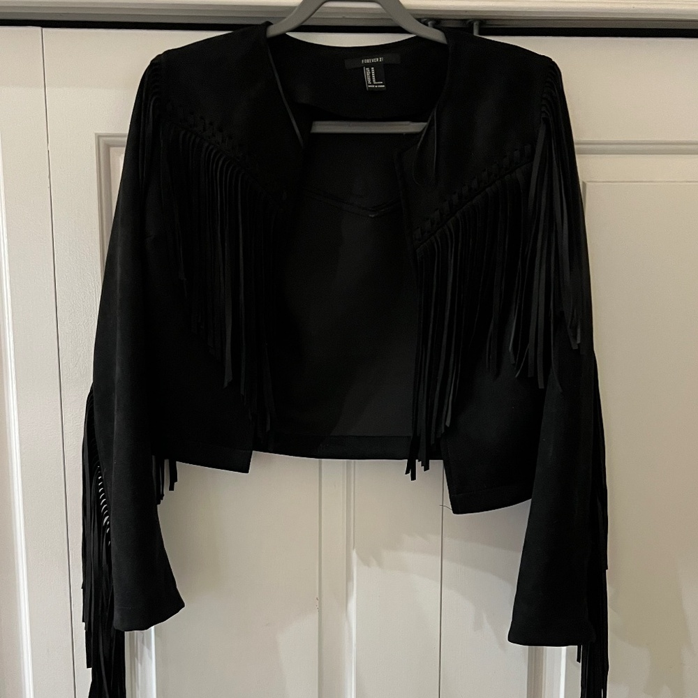 Black Fringe Jacket